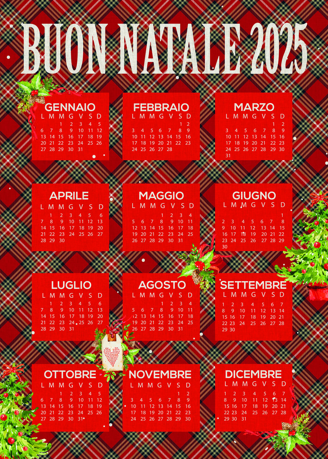 STROFINACCIO BENNY CALENDARIO 60X80 Tellini S.r.l. Ingrosso Abbigliamento